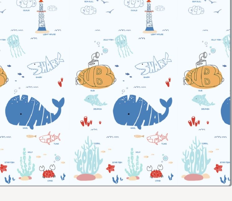Nuromi Roll XPE mat, Whale design
